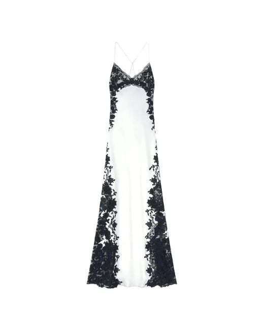Ermanno Scervino White Lace-Panel Maxi Dress