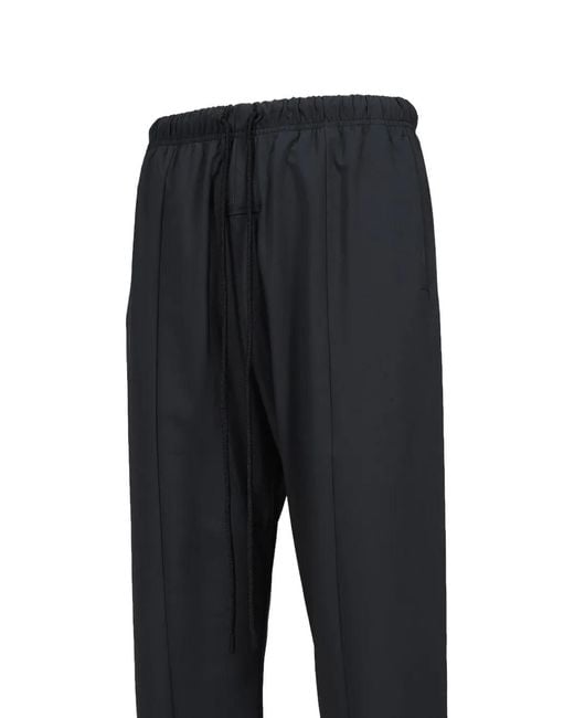 Essentials Black Logo-Print Track Pants for men