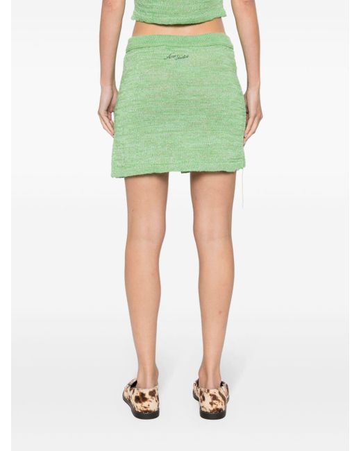 Acne Green Knitted Mini Skirt