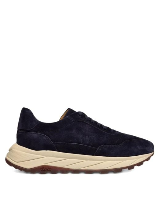 Henderson Blue Suede Leather Sneakers for men