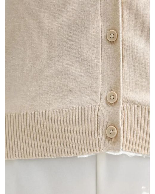 Benetton White Button Cardigan