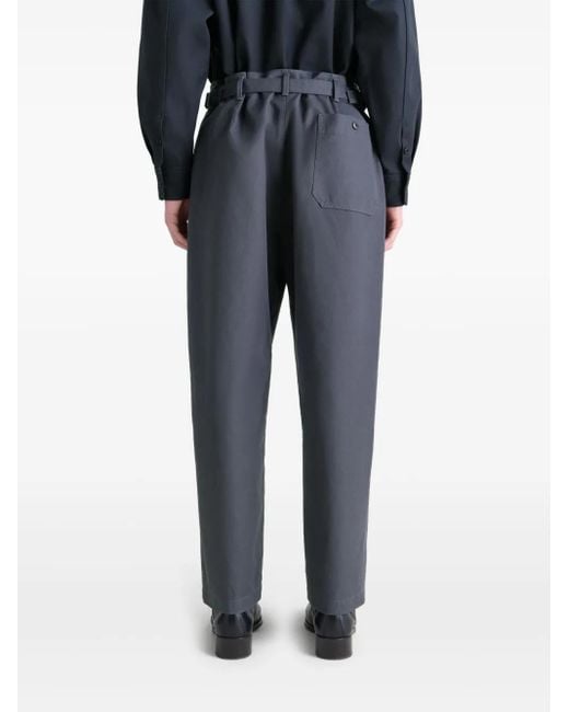Lemaire Blue Adjustable-Waist Trousers for men