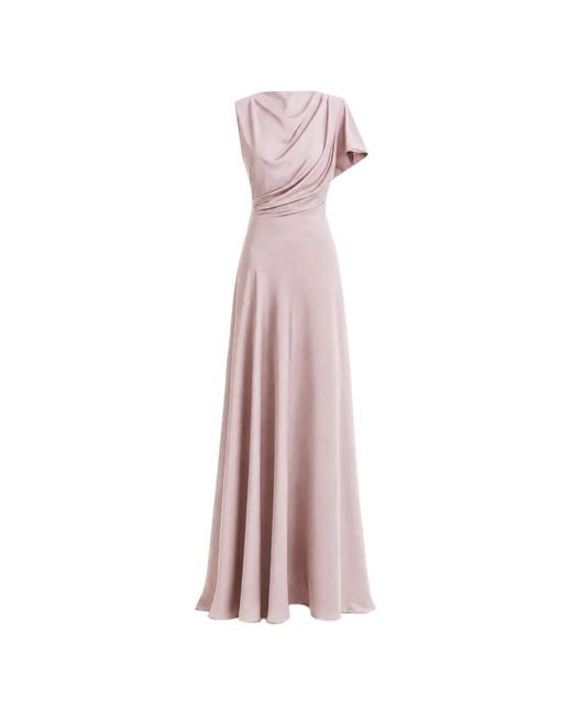 Gemy Maalouf Pink Robe Drapée À Découpe