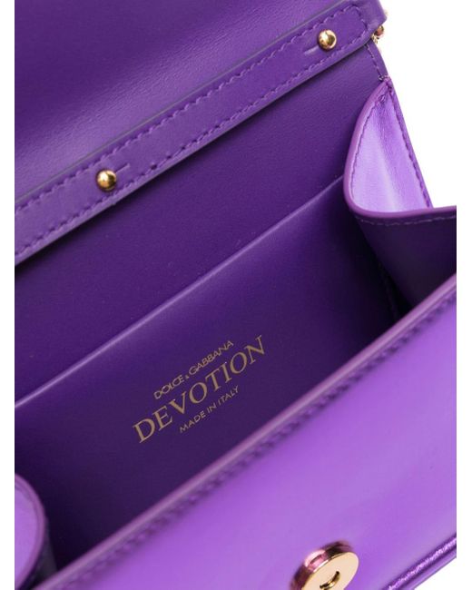 Borsa tote Devotion piccola di Dolce & Gabbana in Purple