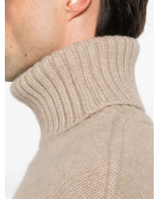Extreme Cashmere Natural Roll-Neck Xtra Knitwear