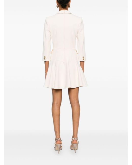 Elisabetta Franchi Natural Chain-Link Detail Mini Dress