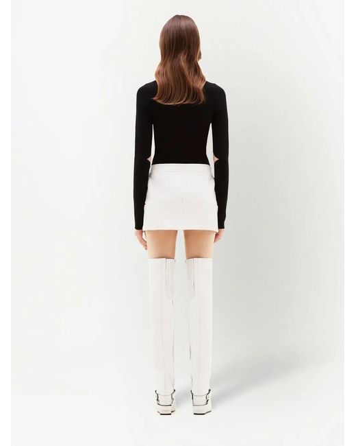 Courreges White Cut-Out Mini Skirt