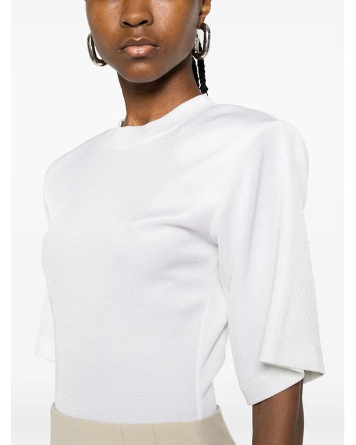 ANDAMANE White Short-Sleeve Bodysuit