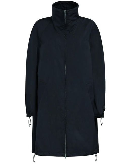 Marni Blue Raglan-Sleeve Zip-Up Coat