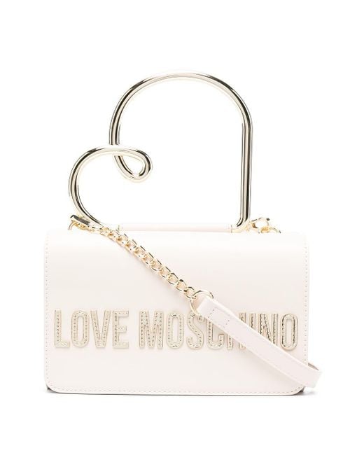 Love Moschino Multicolor Heart-shaped Handle Tote Bag