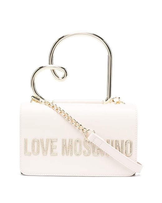 Bolso shopper con asa en forma de corazón Love Moschino de color Multicolor