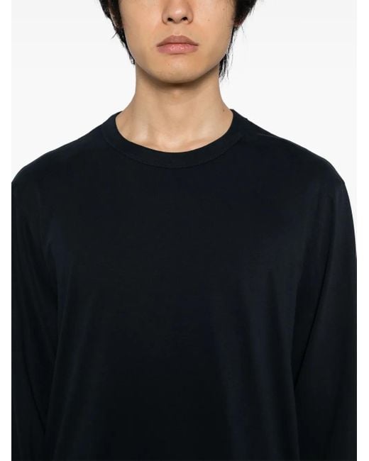James Perse Blue Jersey Long-Sleeves T-Shirt for men