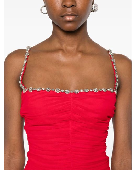 Nissa Jurk Verfraaid Met Kristallen in het Red