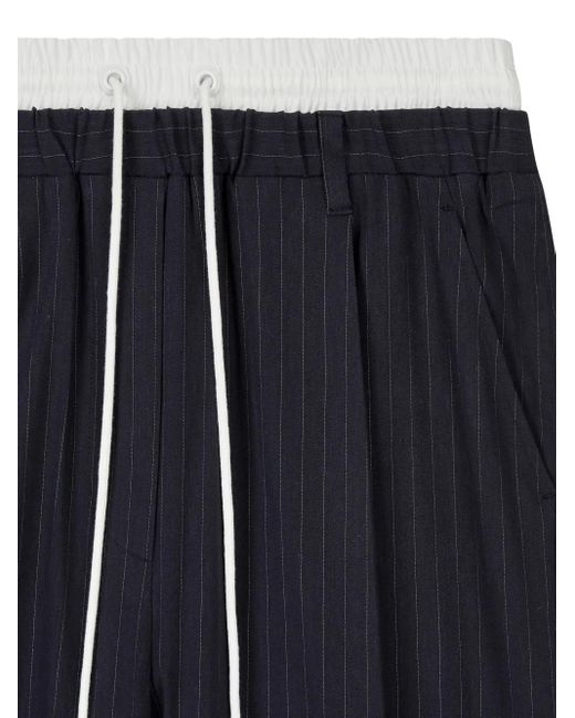 Studio Tomboy X Blue Pinstripe Wide-Leg Trousers