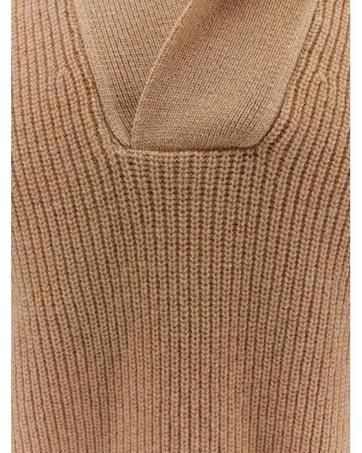 Laneus Brown Long-Sleeve Hoodie for men