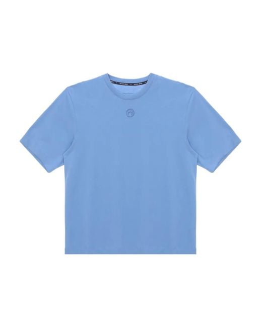 Camiseta de algodón con logo de luna MARINE SERRE de hombre de color Blue
