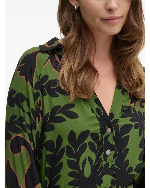 La Petite Francaise Green Reconnue Floral Belt Maxi Dress