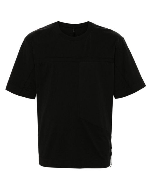 T-shirt con cuciture decorative di Transit in Black da Uomo