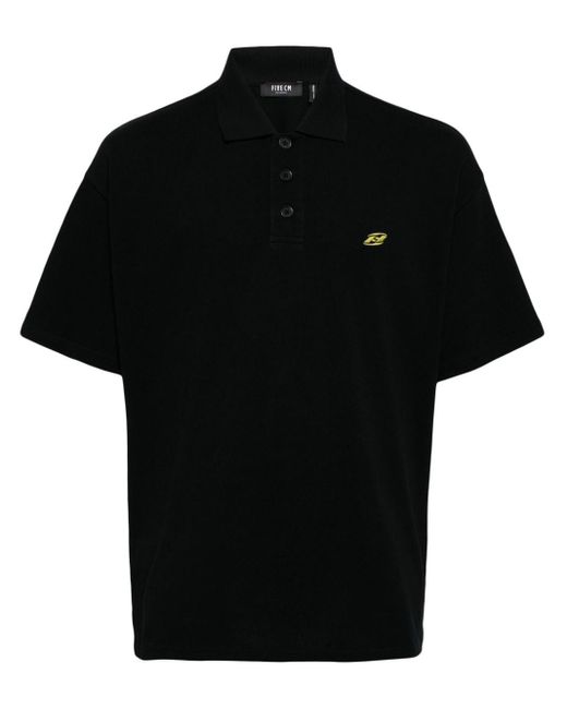 FIVE CM Black Logo-embroidered Cotton Polo Shirt for men