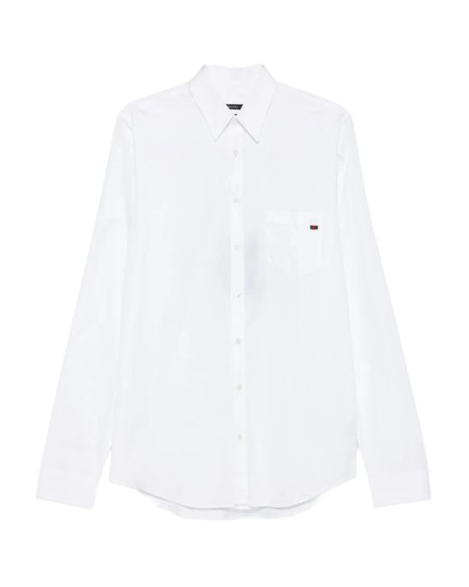 Gucci White Button-Up Cotton Shirt for men