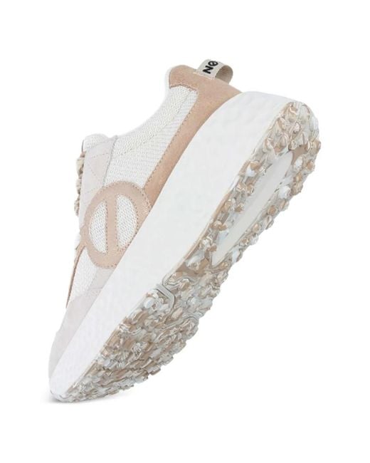 No Name White Logo Panelled Sneakers