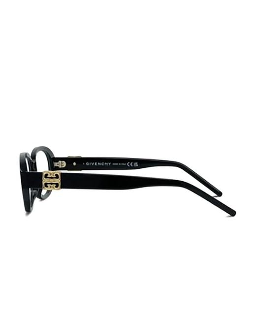 Givenchy Black Oval-Frame Glasses