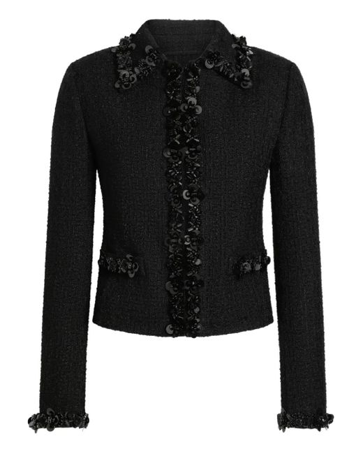 Dolce & Gabbana Black Sequin-Embellished Jacket