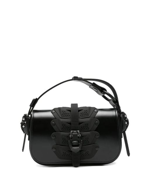 Innerraum Black Buckle-Fastening Panelled Tote Bag for men