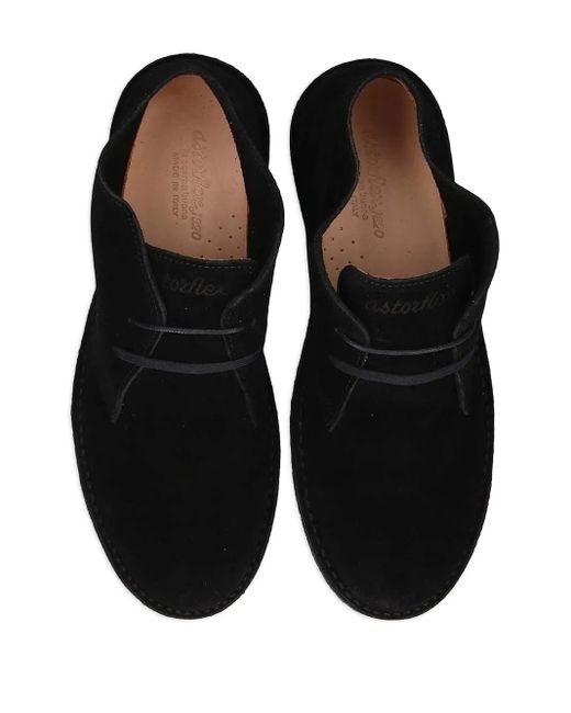メンズ Astorflex レースアップ スエードシューズ Black