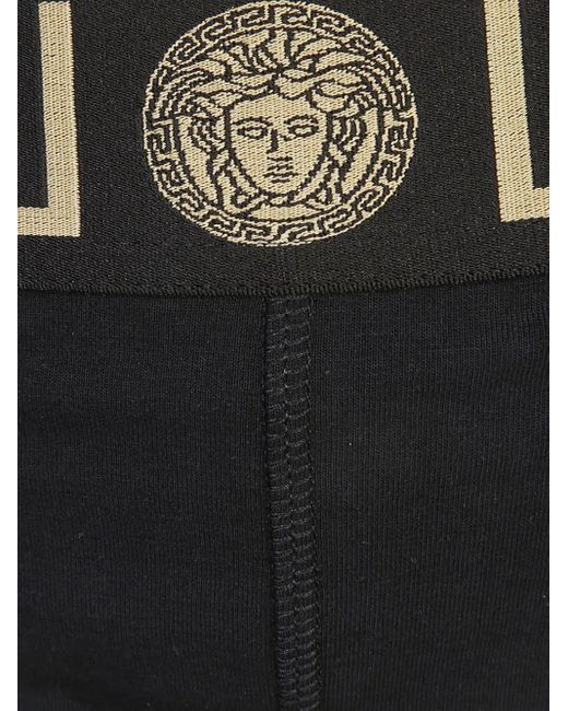 Versace Black Set Of 3 Greca Medusa Briefs for men