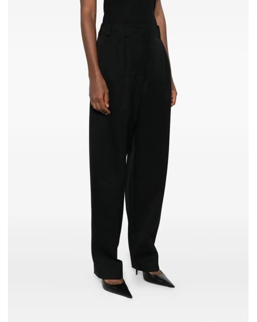 Givenchy Black Slashed Double Pleat Pants