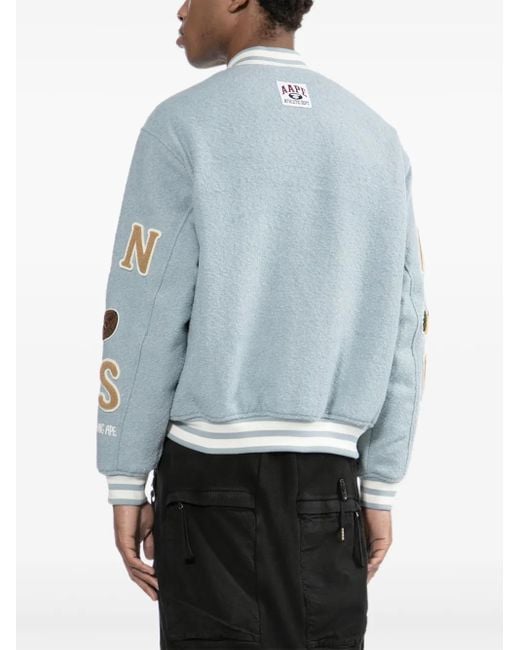 Aape By A Bathing Ape Jack Met Geborduurd Logo in het Blue voor heren