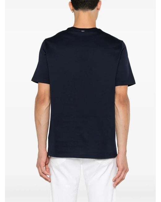 Herno Blue Cotton T-Shirt for men