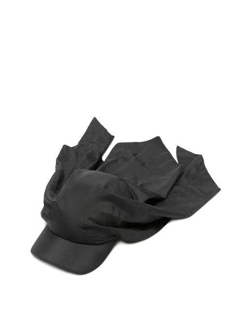 Jil Sander Black Draped Hat