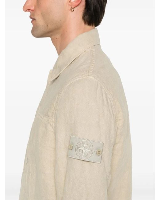 Stone Island White Ghost Overshirt for men