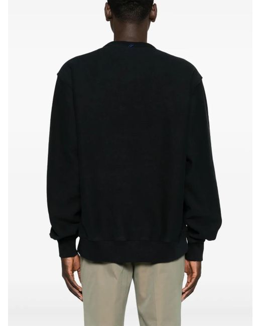 Burberry Black Ekd-Patch Cotton Sweatshirt for men