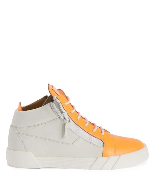 Giuseppe Zanotti Brown Baskets Frankie En Cuir for men