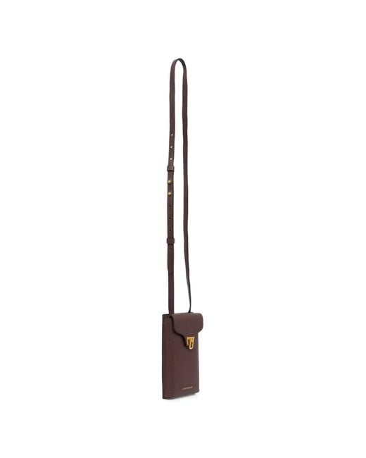 Coccinelle Brown Grainy-Leather Phone Case