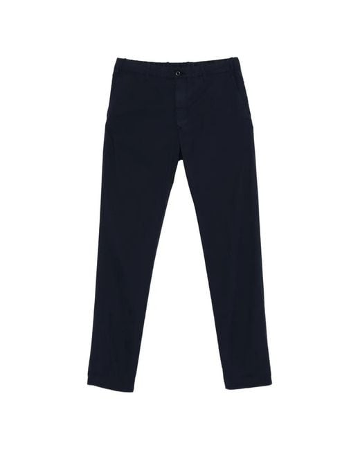 Incotex Blue Elasticated Trousers for men