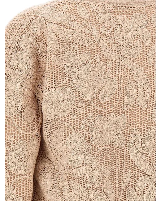 Kangra Natural Floral Embroidery Zip Bomber Jacket