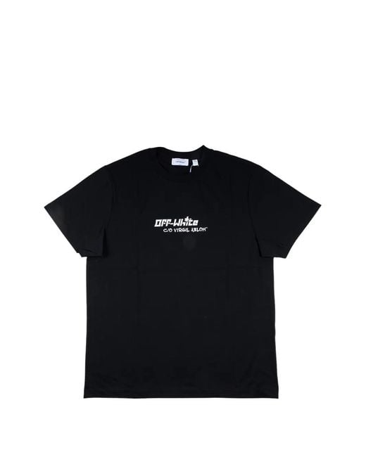 Off-White c/o Virgil Abloh Black Cryst Croco Logo-Print Slim-Fit T-Shirt for men