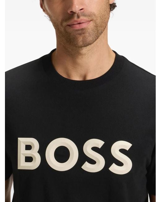 Boss Black Logo-Print T-Shirt for men