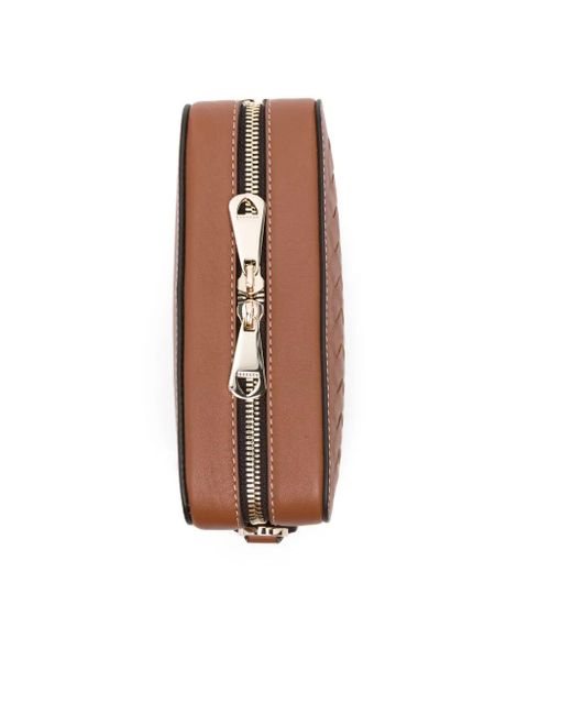 Aspinal Brown Camera Crossbody Bag