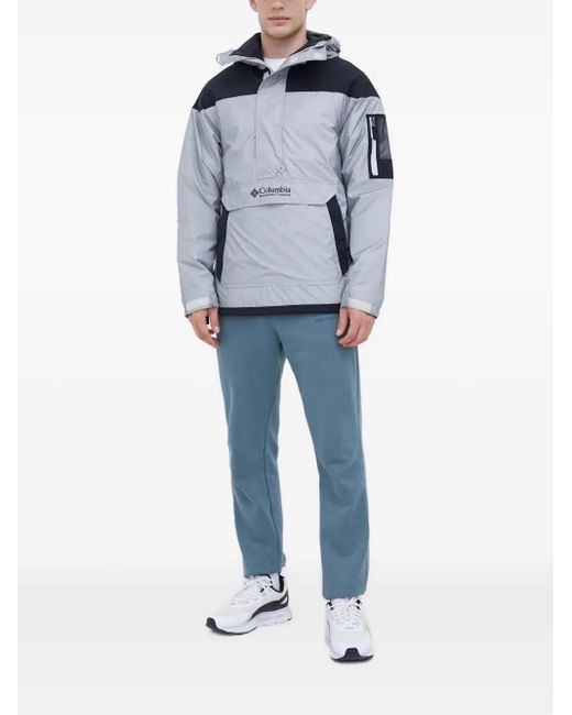 Columbia Blue Half-Zip Panelled Jacket for men