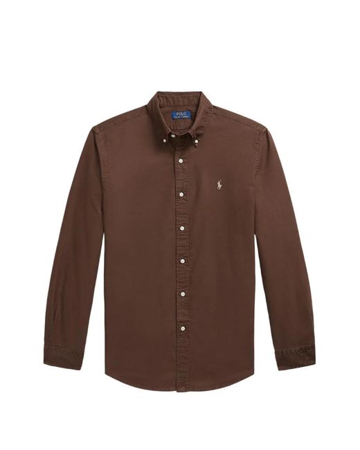 Polo Ralph Lauren Brown Oxford Shirt Dyed for men