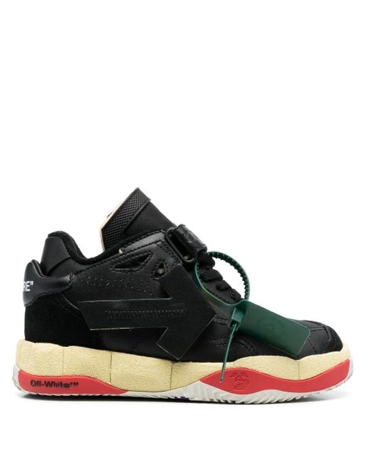 Off-White c/o Virgil Abloh Black Puzzle Couture Low-Top Sneakers