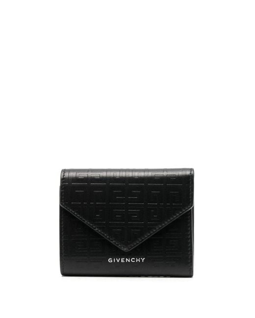 Givenchy Black G-cut Leather Trifold Wallet