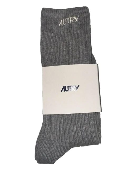 メンズ Autry エンブロイダリー靴下 Gray
