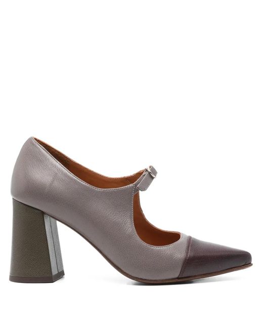 Chie Mihara 80 Mm Lusitai Pumps Met Blokhak En Neus in het Brown