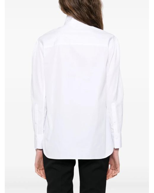 McQueen White Pleated Panel Shirt